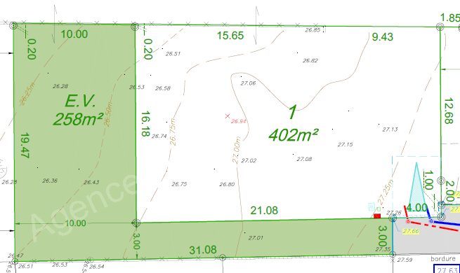 Brem sur mer -Terrain à batir – 402 m²