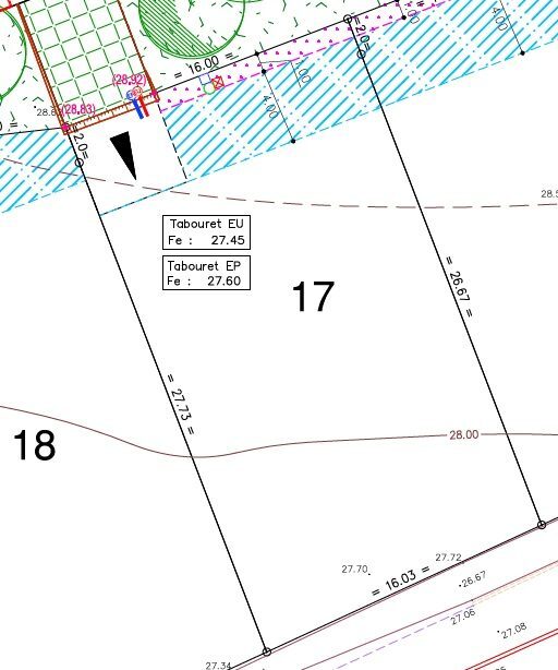 Terrain viabilisé de 467 m2 à Brem sur Mer