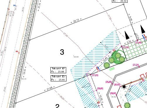 Terrain viabilisé de 511 m2 à Brem sur Mer