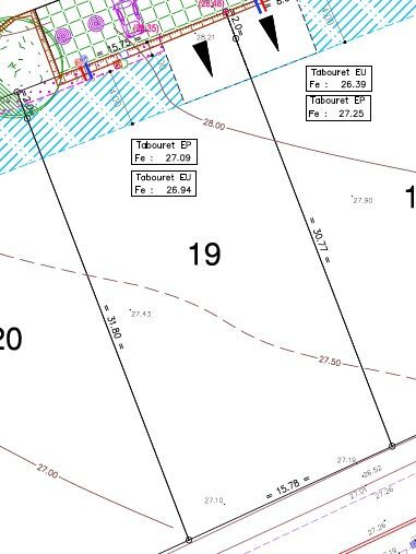 Terrain viabilisé de 524 m2 à Brem sur Mer