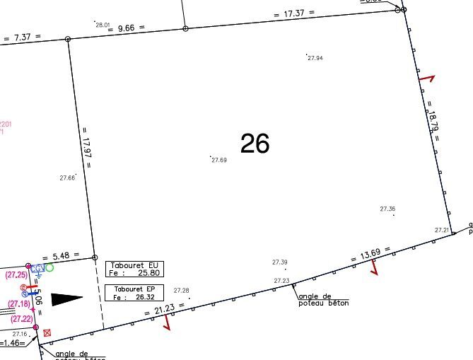 Terrain viabilisé de 646 m2 à Brem sur Mer