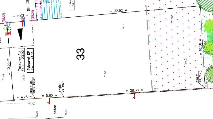 Terrain viabilisé de 620 m2 à Brem sur Mer